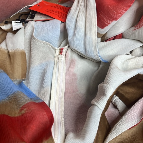 GIANNI VERSACE VINTAGE!! GORGEOUS SILK & LEATHER DRESS - Picture 13 of 14